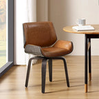 Chaises de salle à manger tapissées en bois (Lot de 2)