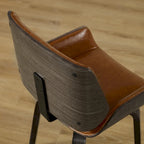 Chaises de salle à manger tapissées en bois (Lot de 2)