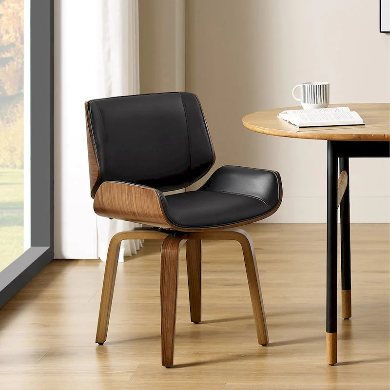 Chaises de salle à manger tapissées en bois (Lot de 2)