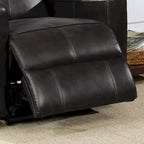 Fauteuil inclinable électrique de salon en cuir contemporain Eli avec massage lombaire