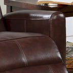 Fauteuil inclinable électrique de salon en cuir contemporain Eli avec massage lombaire