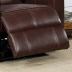 Fauteuil inclinable électrique de salon en cuir contemporain Eli avec massage lombaire