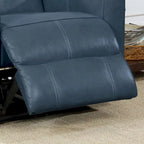 Fauteuil inclinable électrique de salon en cuir contemporain Eli avec massage lombaire