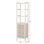 Tour de rangement en lin contemporaine en bambou naturel, style de vie simple
