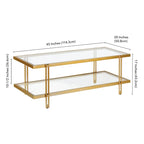 Table basse Inez en acier et verre au design moderne