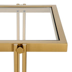 Table basse Inez en acier et verre au design moderne