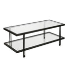 Table basse Inez en acier et verre au design moderne