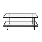 Table basse Inez en acier et verre au design moderne