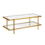 Table basse Inez en acier et verre au design moderne