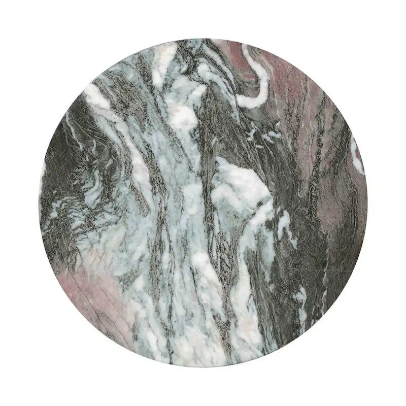 Table d'appoint en marbre Rue, gris et blush