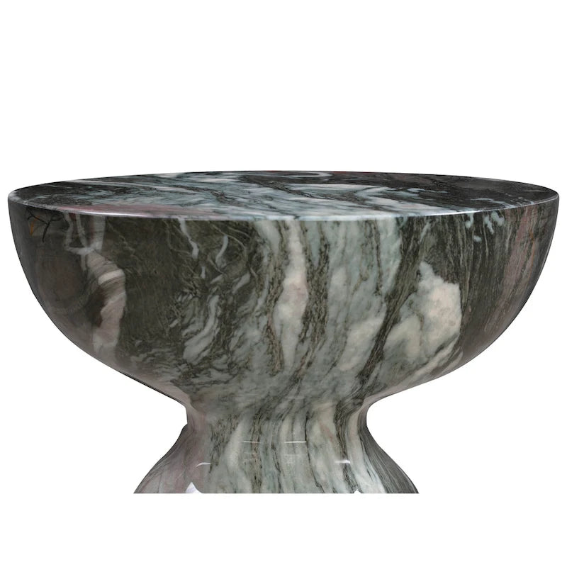 Table d'appoint en marbre Rue, gris et blush