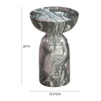 Table d'appoint en marbre Rue, gris et blush