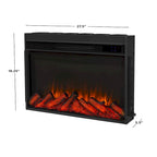 Meuble TV pour cheminée électrique mince Kenai 72 en chêne foncé par Real Flame