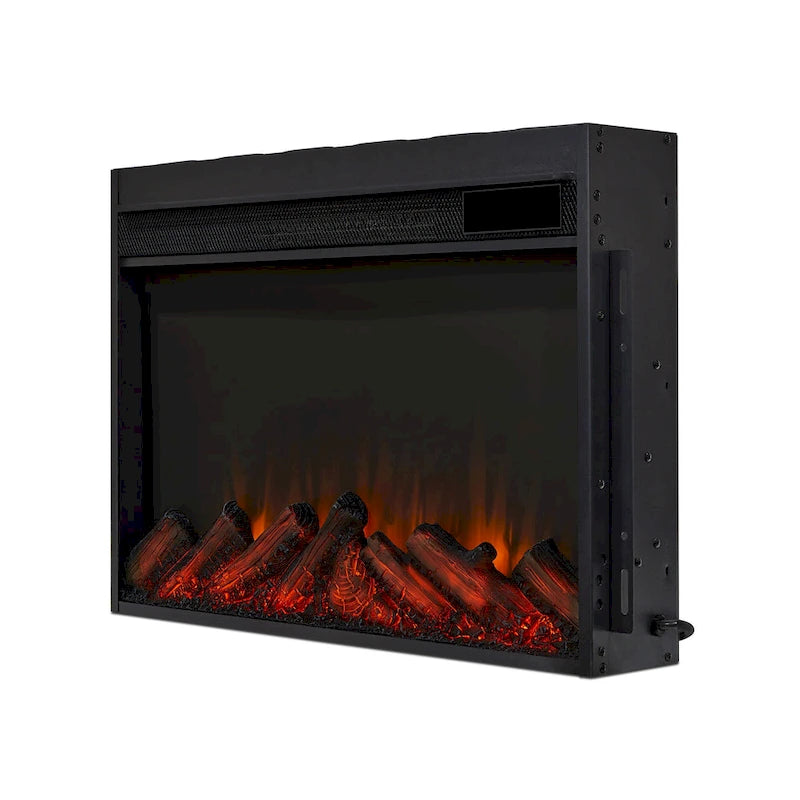 Meuble TV pour cheminée électrique mince Kenai 72 en chêne foncé par Real Flame