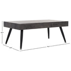 Table basse moderne Clevie - 43.3 x 23.6 x 16.5 - 43Lx24Px17H