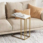 Petite table d'appoint en forme de C - 25,4 P x 46 L x 63,5 H cm