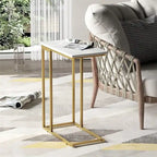 Petite table d'appoint en forme de C - 25,4 P x 46 L x 63,5 H cm