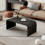 Table basse minimaliste au design Art déco incurvé