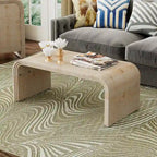 Table basse minimaliste au design Art déco incurvé