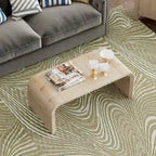 Table basse minimaliste au design Art déco incurvé