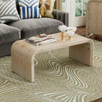 Table basse minimaliste au design Art déco incurvé