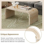 Table basse minimaliste au design Art déco incurvé