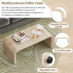 Table basse minimaliste au design Art déco incurvé