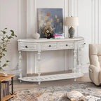 Console moderne avec 4 tiroirs et 1 étagère