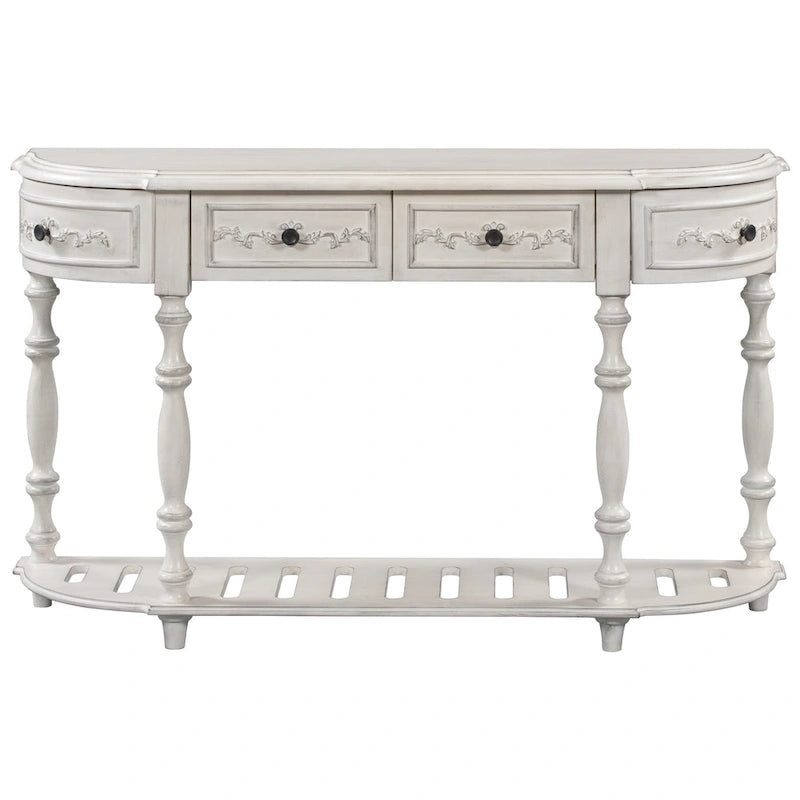 Console moderne avec 4 tiroirs et 1 étagère