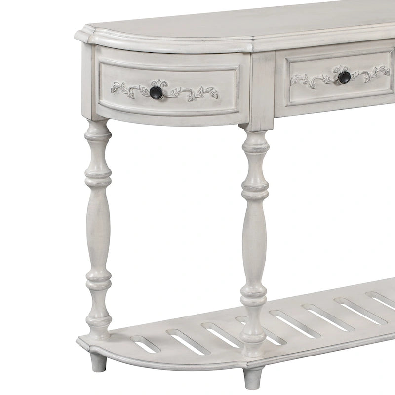 Console moderne avec 4 tiroirs et 1 étagère
