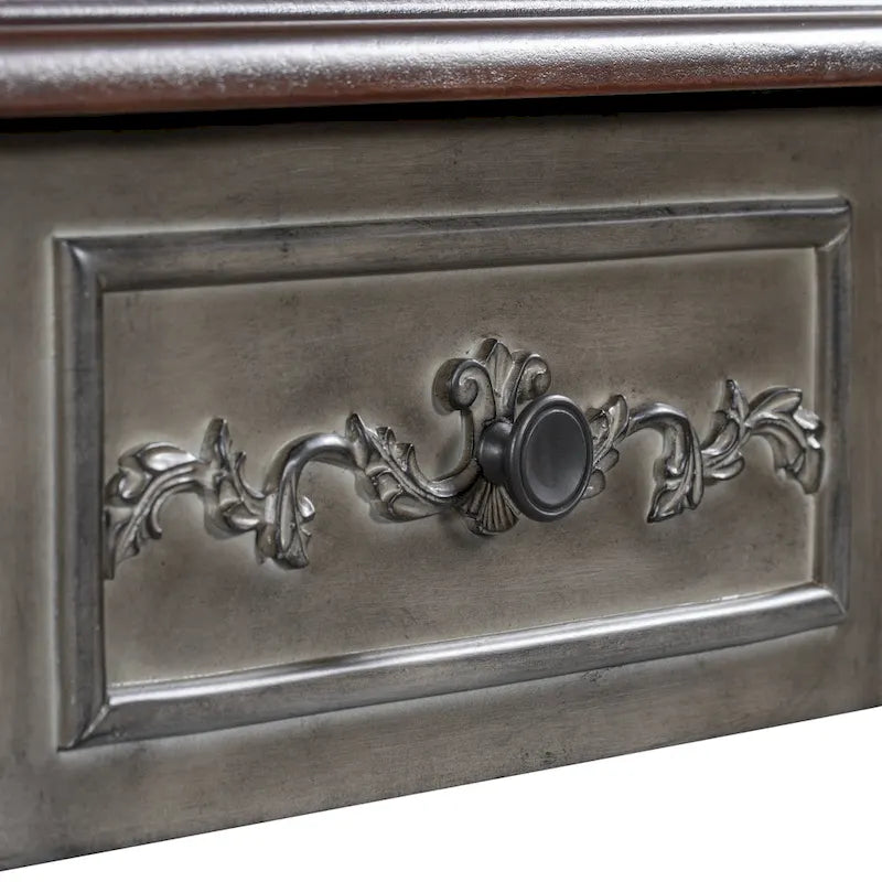 Console moderne avec 4 tiroirs et 1 étagère