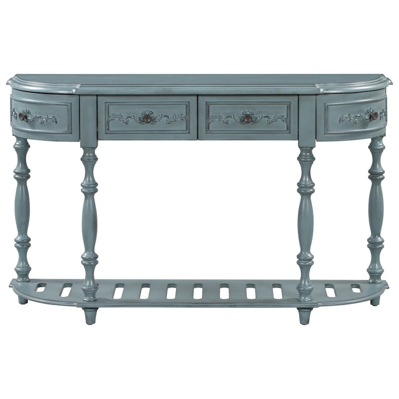 Console moderne avec 4 tiroirs et 1 étagère