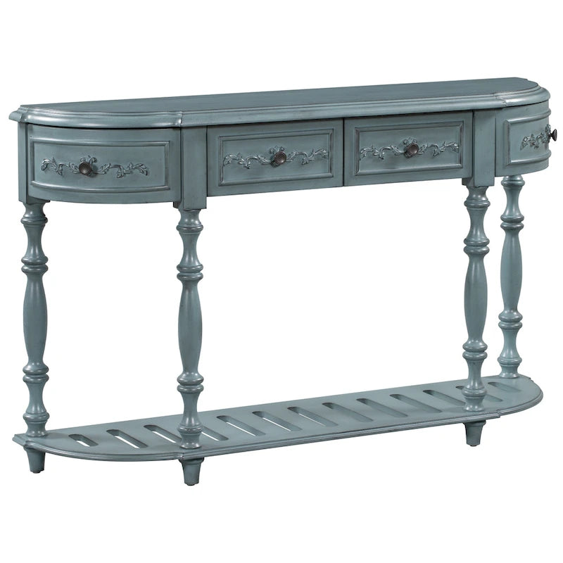 Console moderne avec 4 tiroirs et 1 étagère