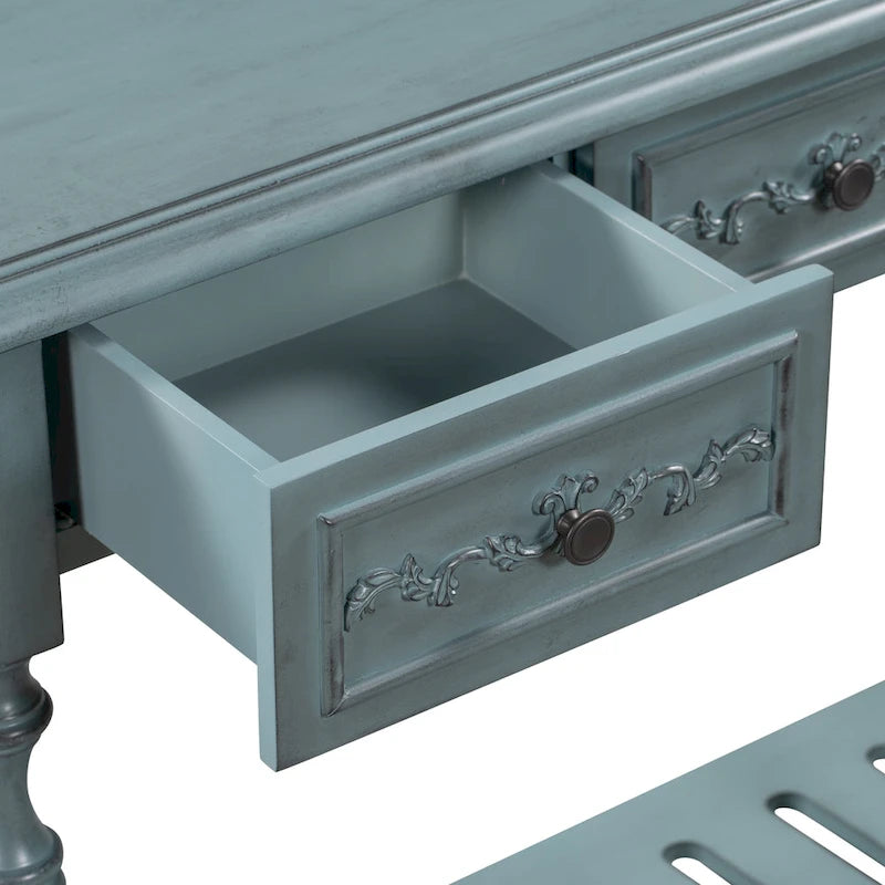 Console moderne avec 4 tiroirs et 1 étagère