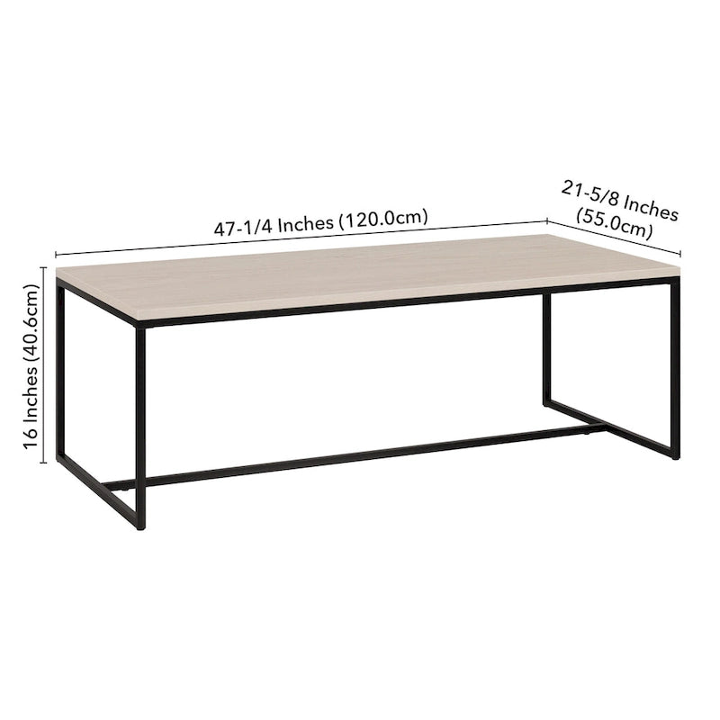 Table basse rectangulaire large Boone 47