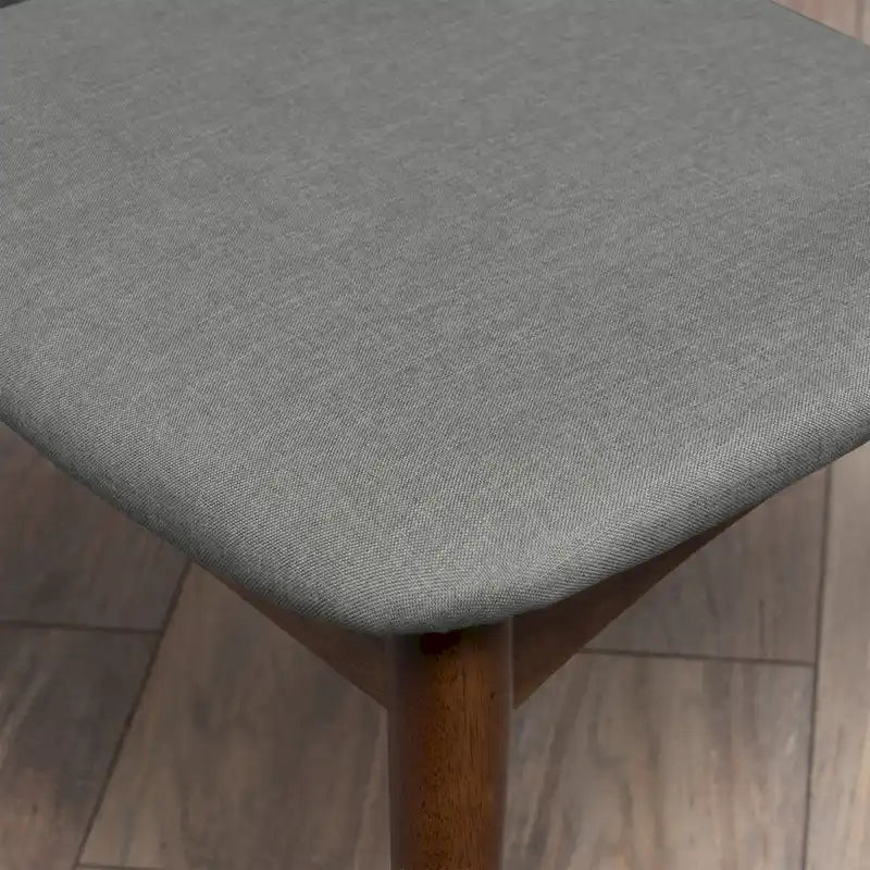 Chaise de salle à manger en tissu de style Mid-Century, lot de 2