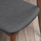 Chaise de salle à manger en tissu de style Mid-Century, lot de 2
