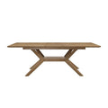 Mid-Century Modern Wood Rectangular Extension Kitchen Dining Table, Brown - Large